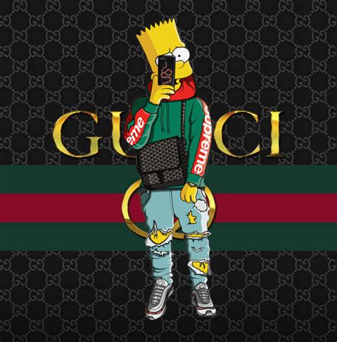 bart simpson supreme gucci|gucci bart wallpaper desktop.